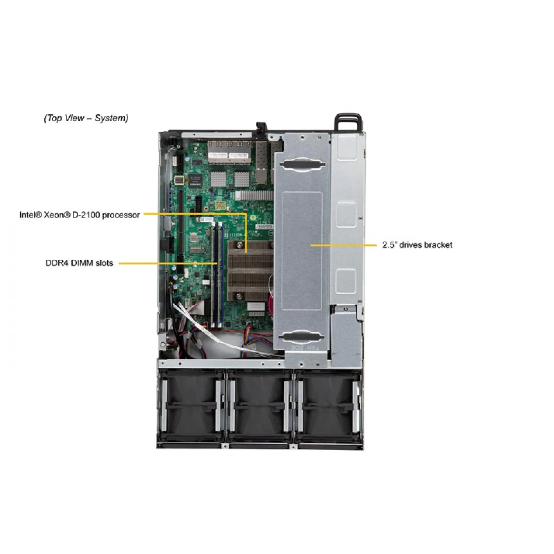 Supermicro SYS-E403-9D-16C-FRN13+ top view