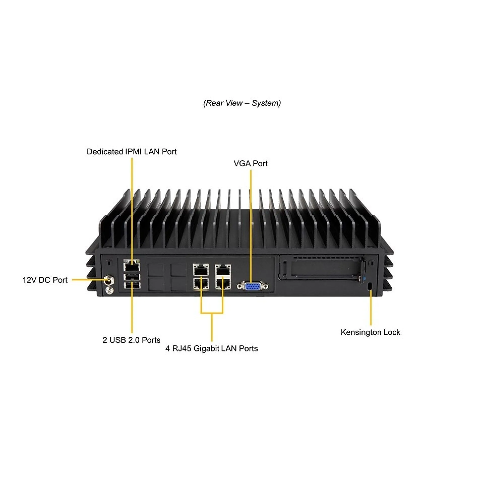 Supermicro SYS-E302-9A rear view