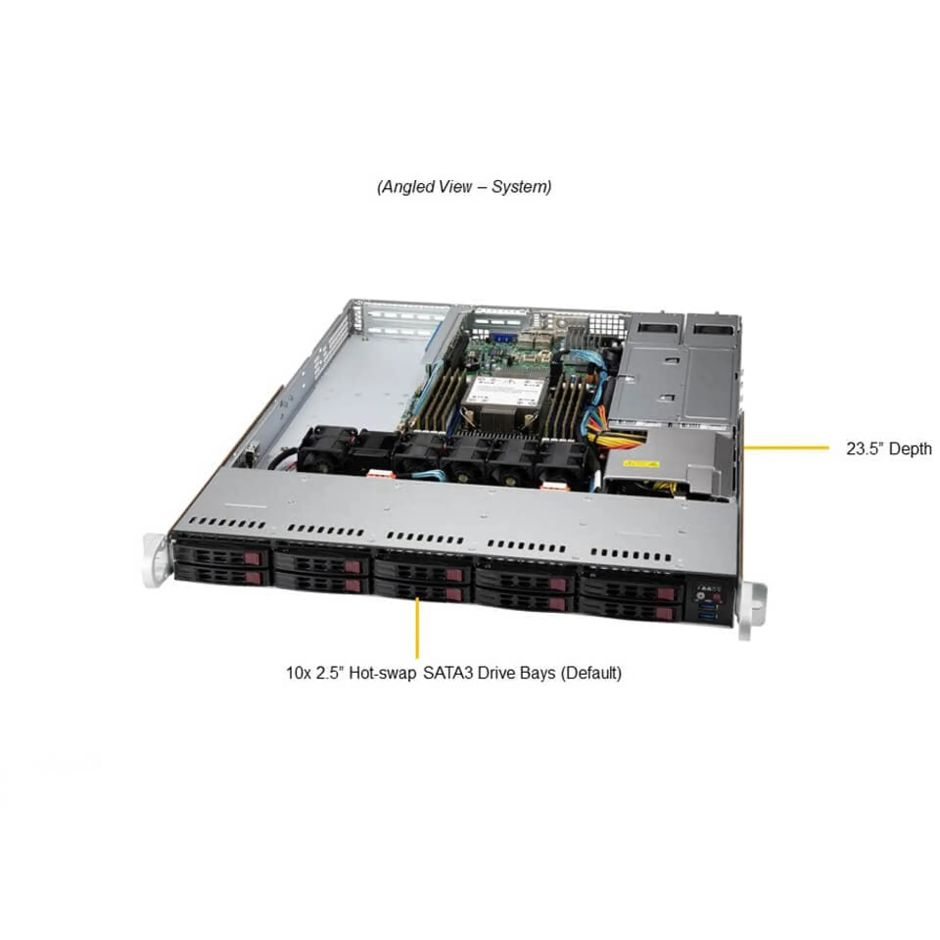Supermicro SYS-110P-WTR-EU angle view