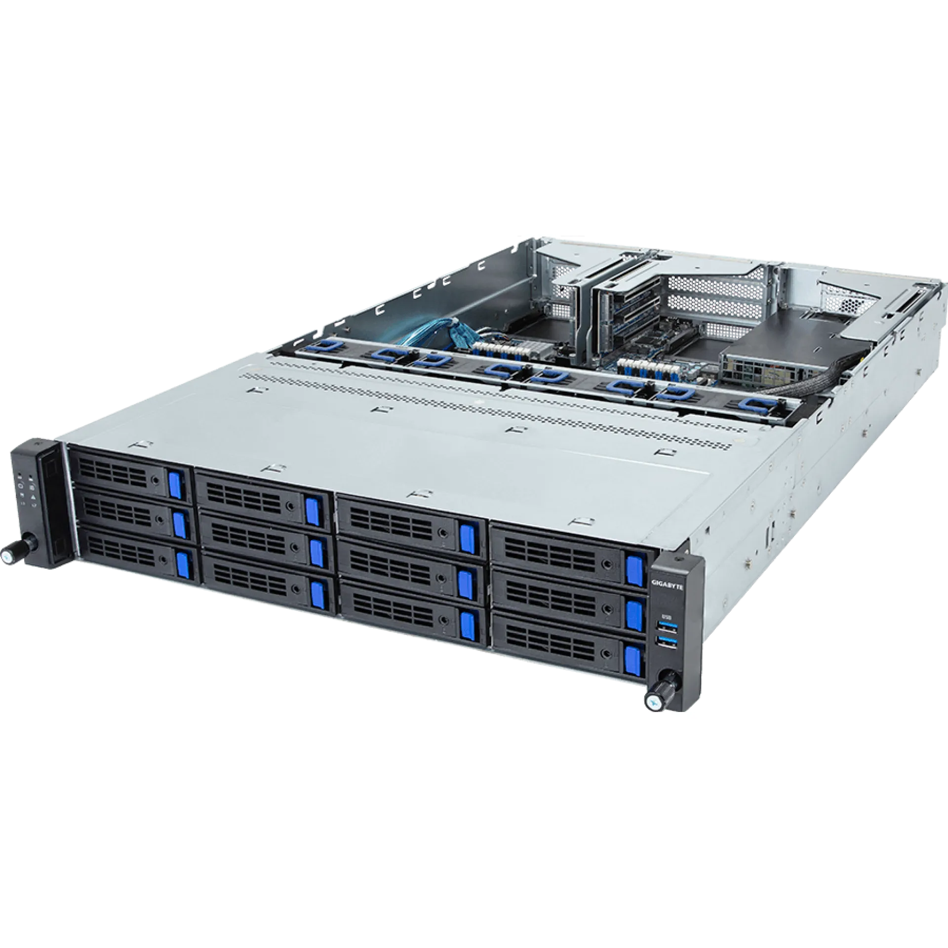 Gigabyte R263-S33-AAL1 angle view