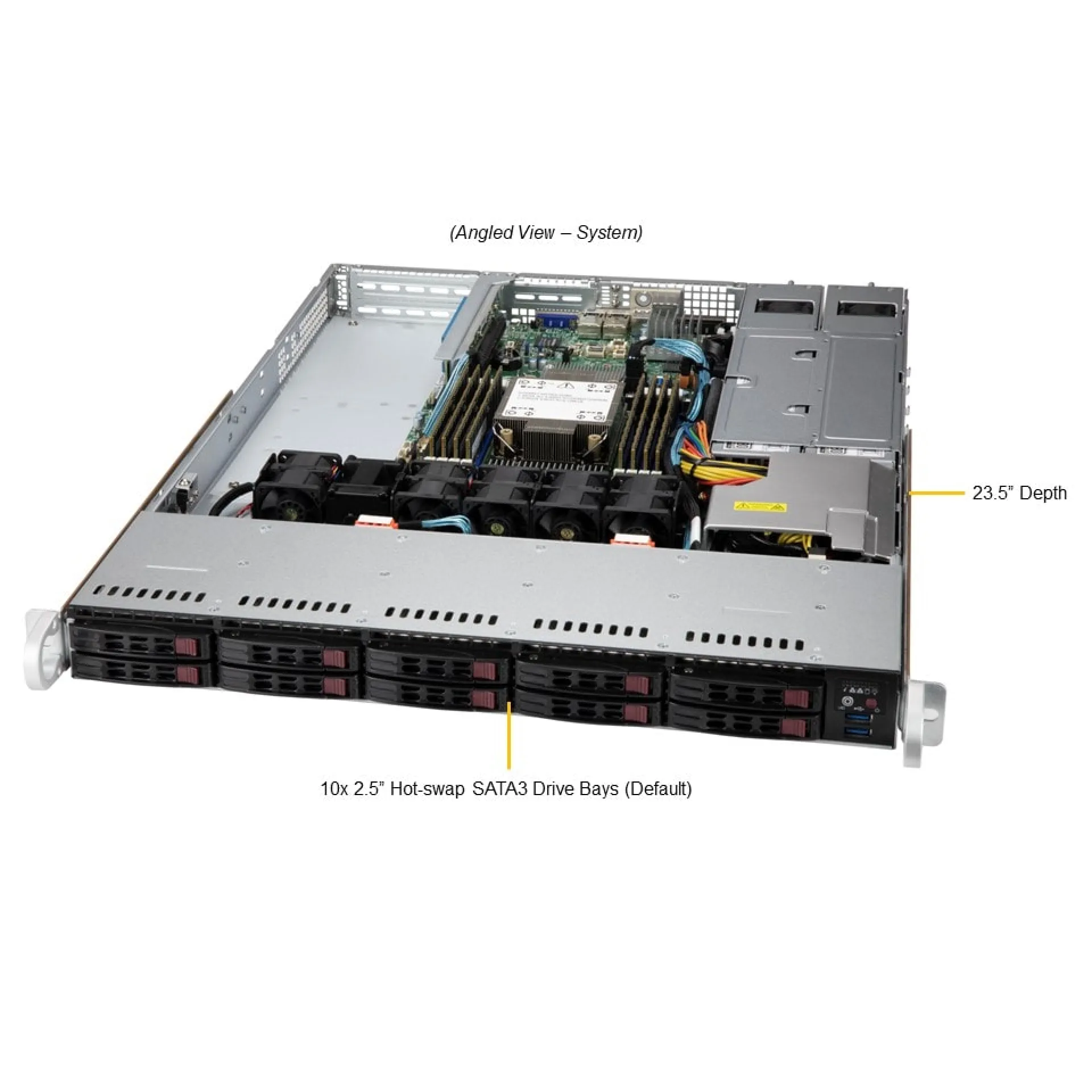Supermicro SYS-110P-WR angle view
