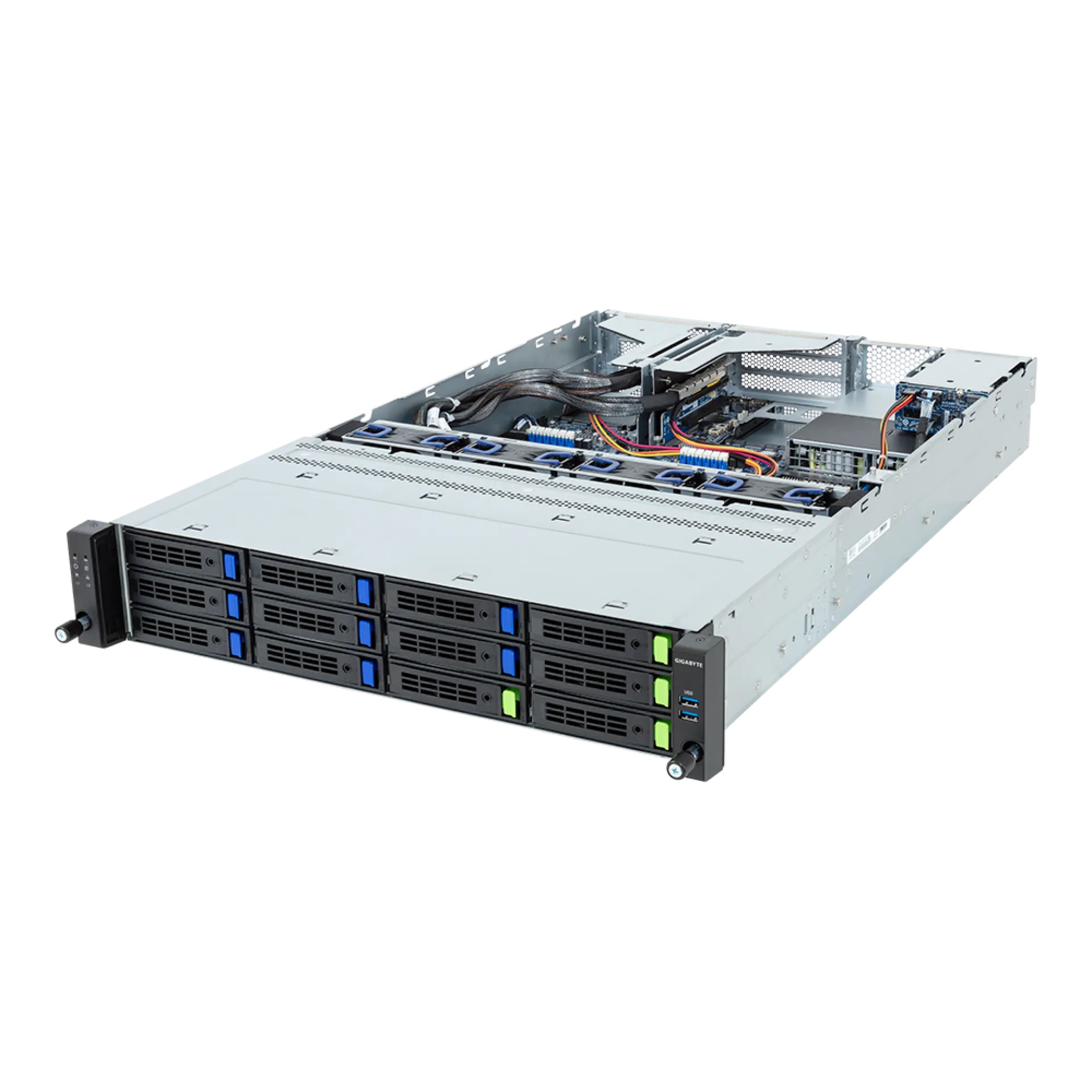 Gigabyte R263-Z37-AAC1 angle view