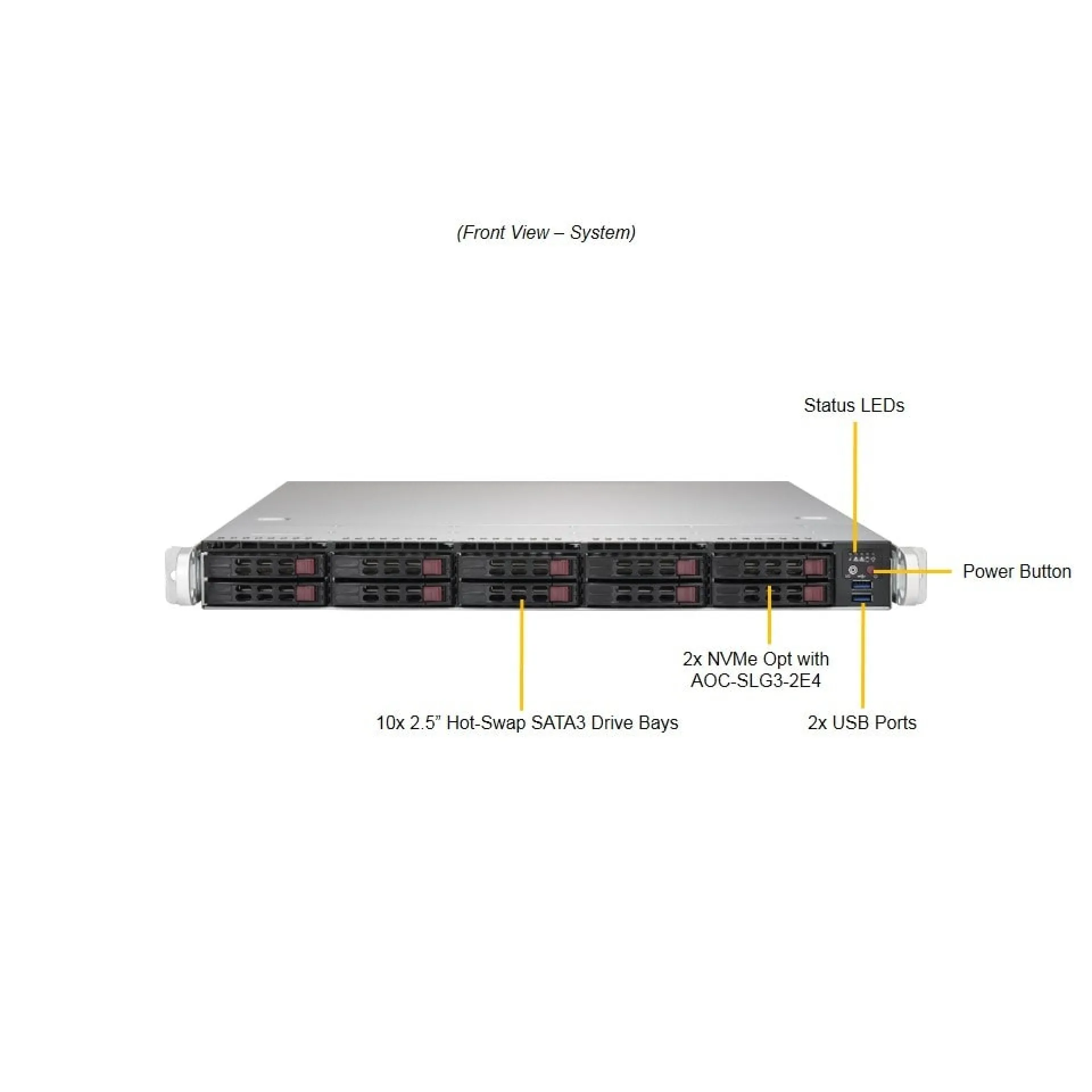 Supermicro SYS-1019P-WTR front view