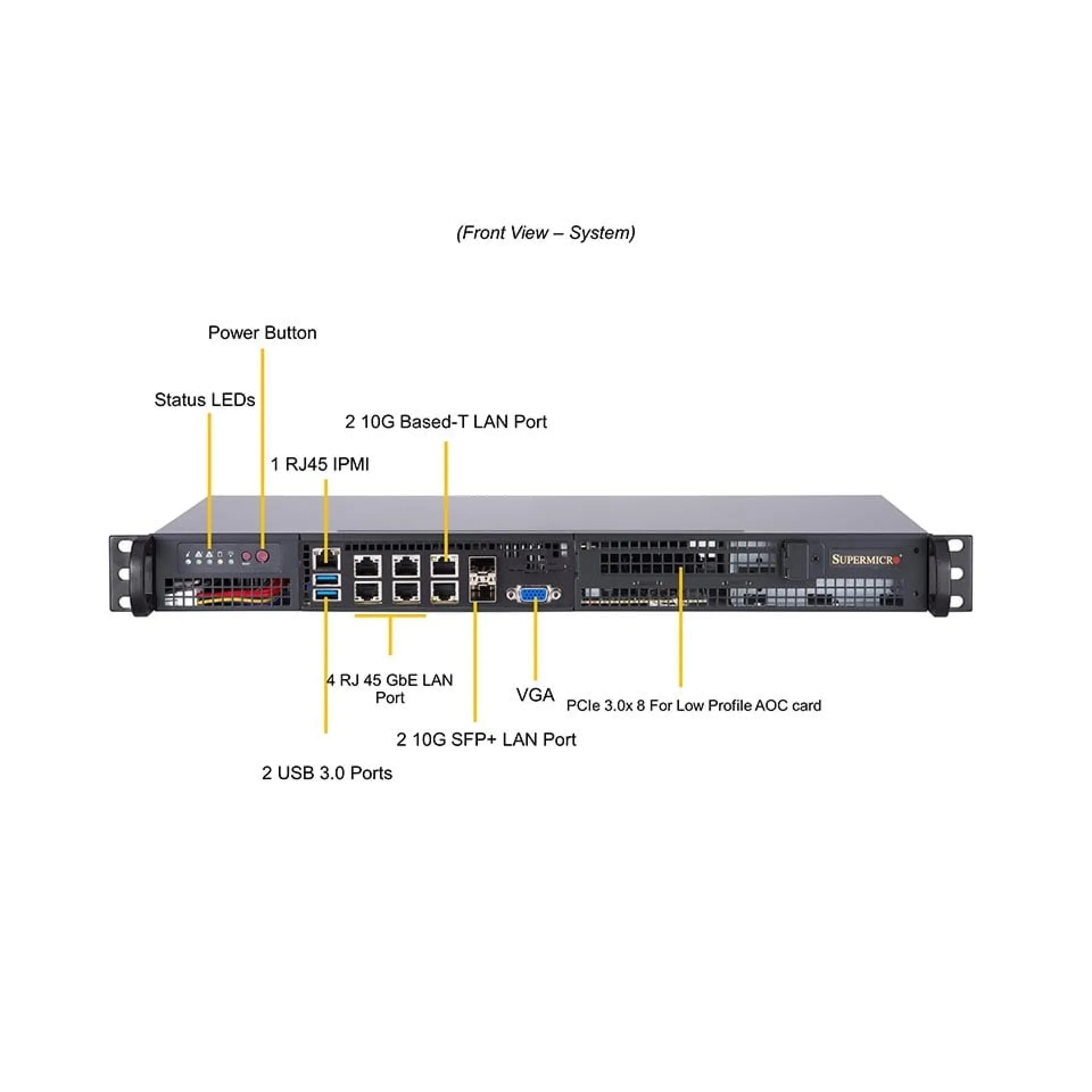 Supermicro SYS-5019D-FN8TP front view