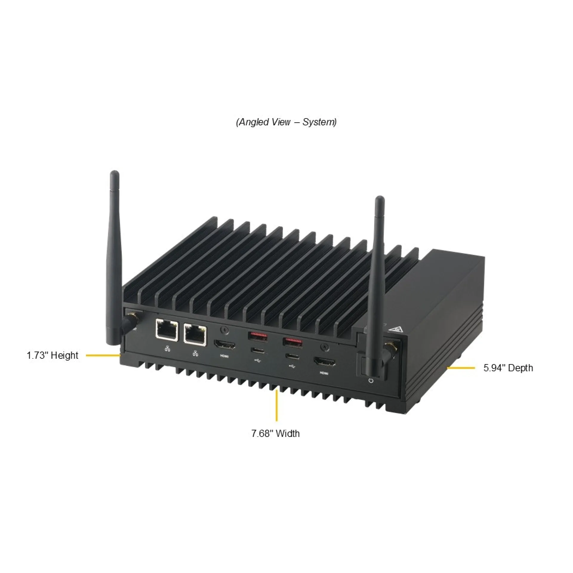 Supermicro SYS-E100-13AD-C angle view