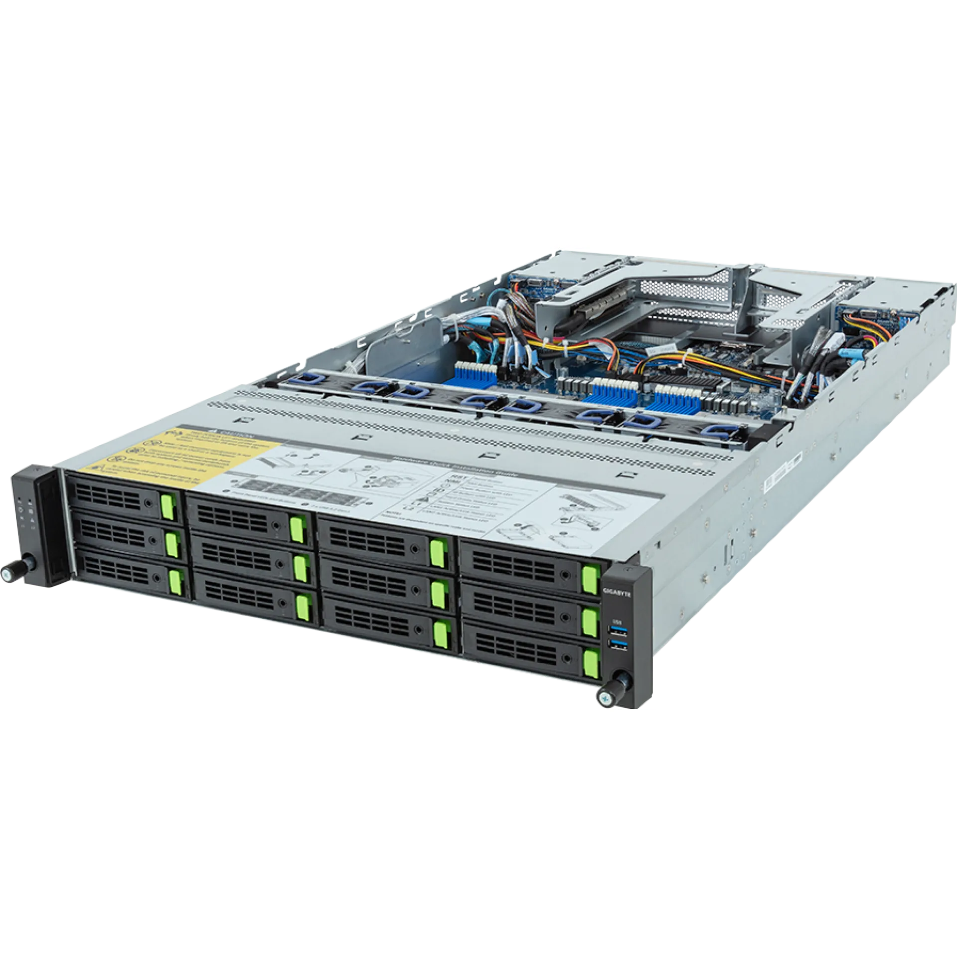 Gigabyte R283-Z94-AAV1 angle view
