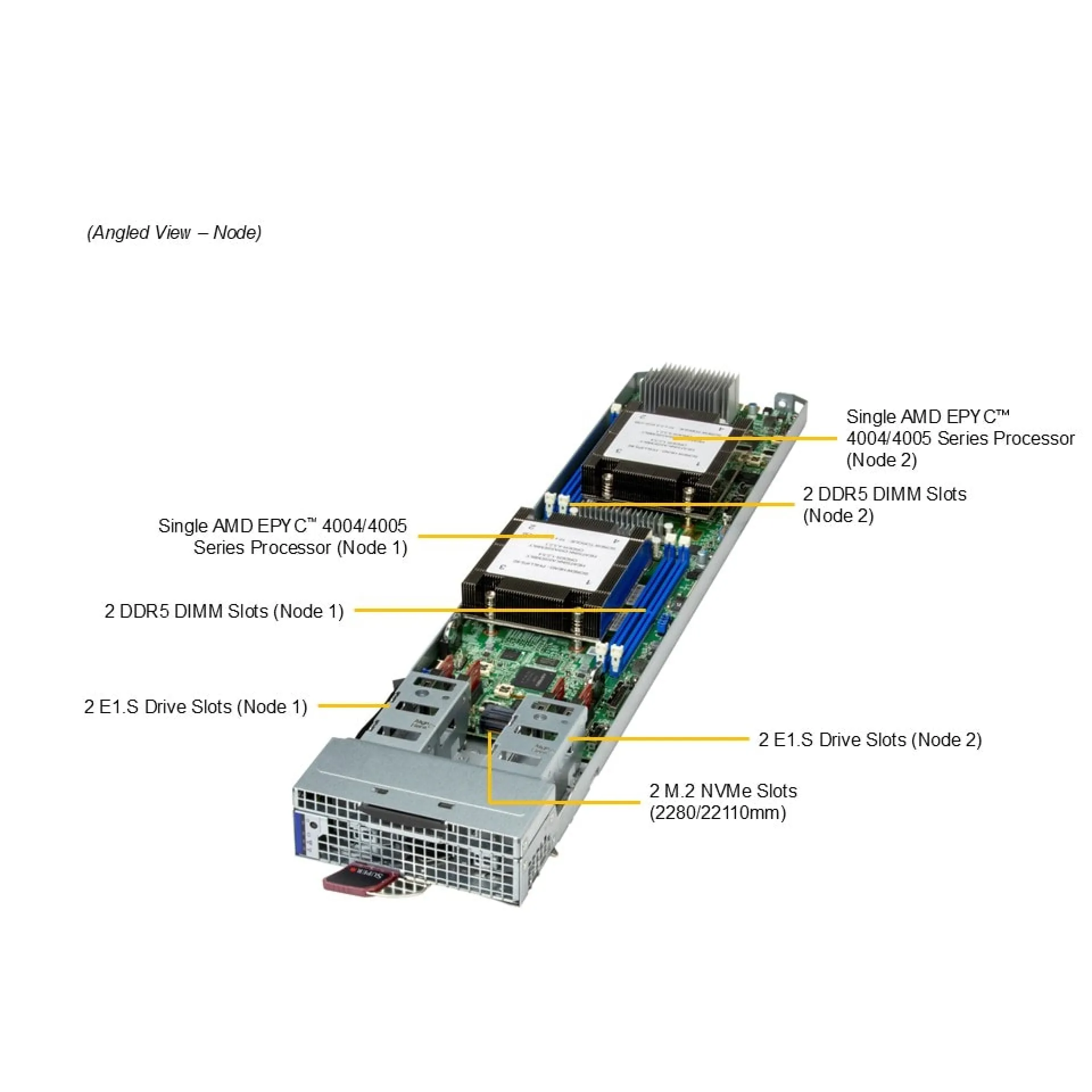 Supermicro MBA-315R-1DE12 angle view