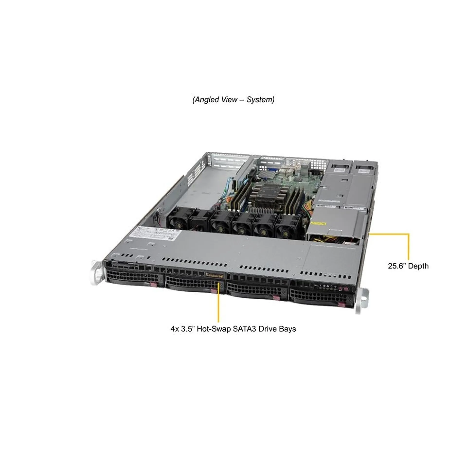 Supermicro SYS-5019P-WTR angle view