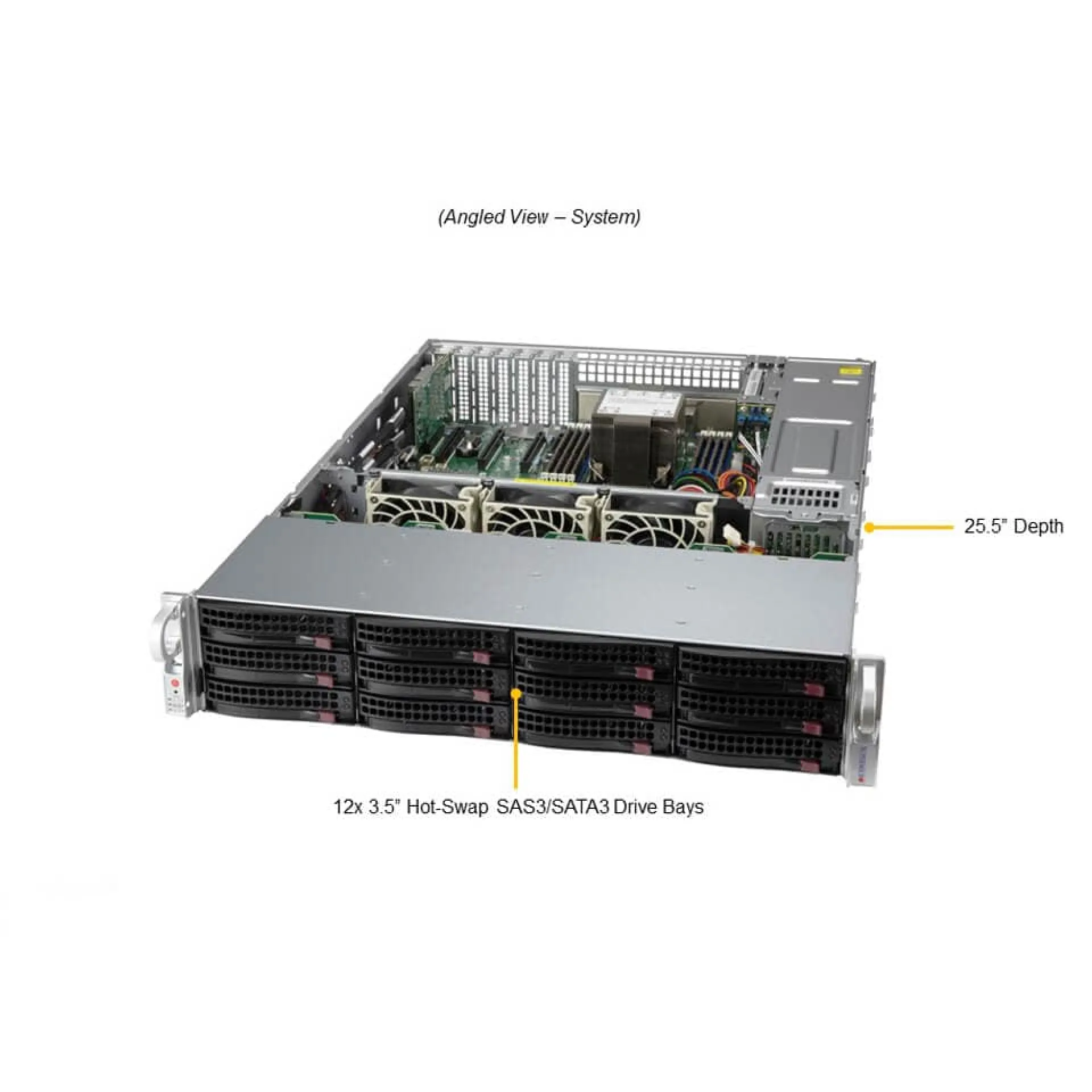 Supermicro SSG-520P-ACTR12H angle view