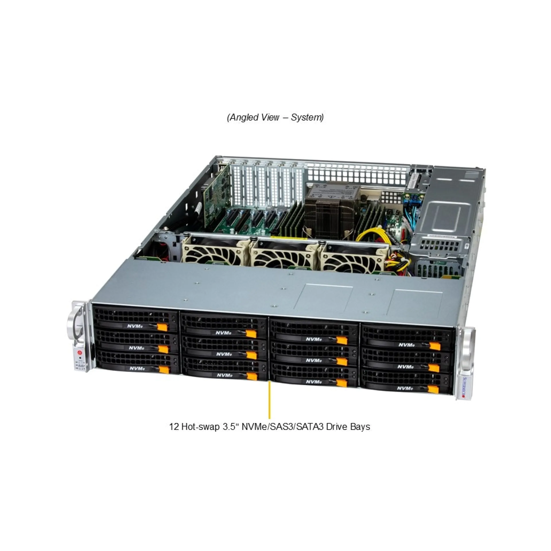 Supermicro SSG-522B-ACR12L angle view