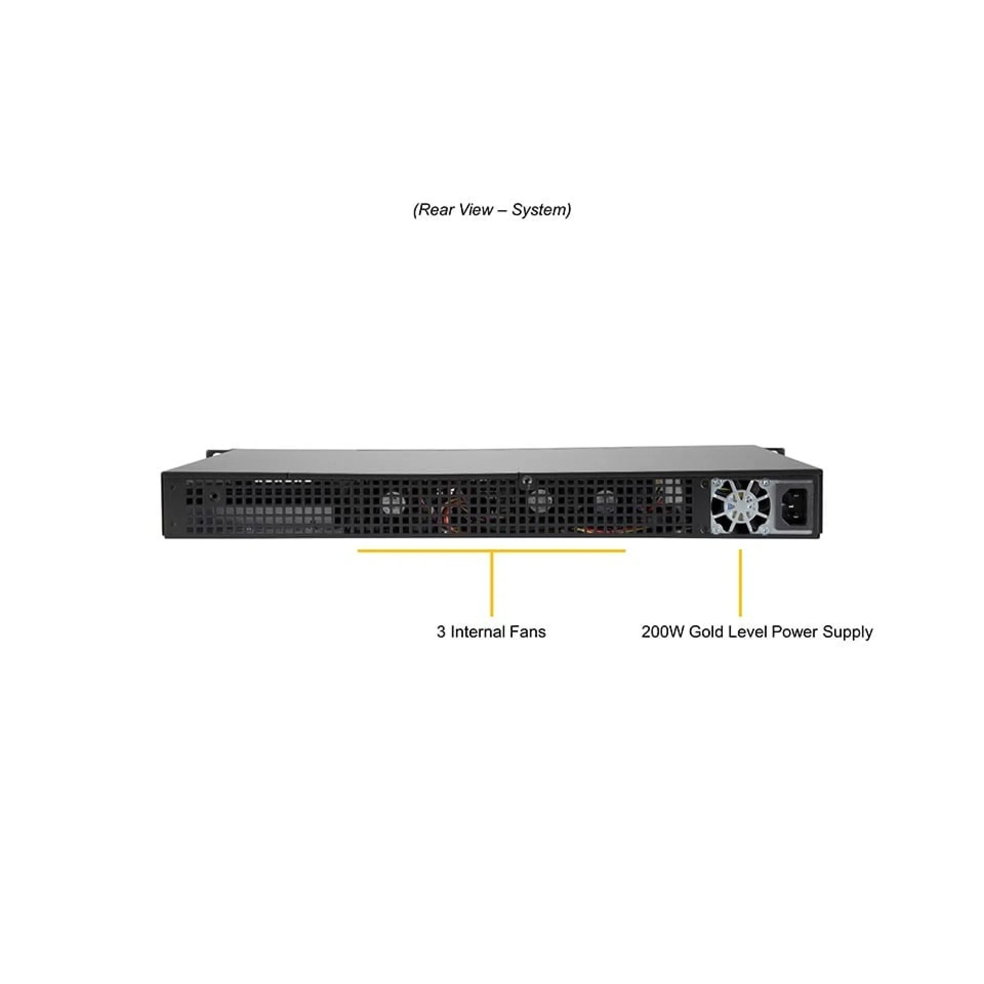 Supermicro SYS-5019A-FN5T rear view