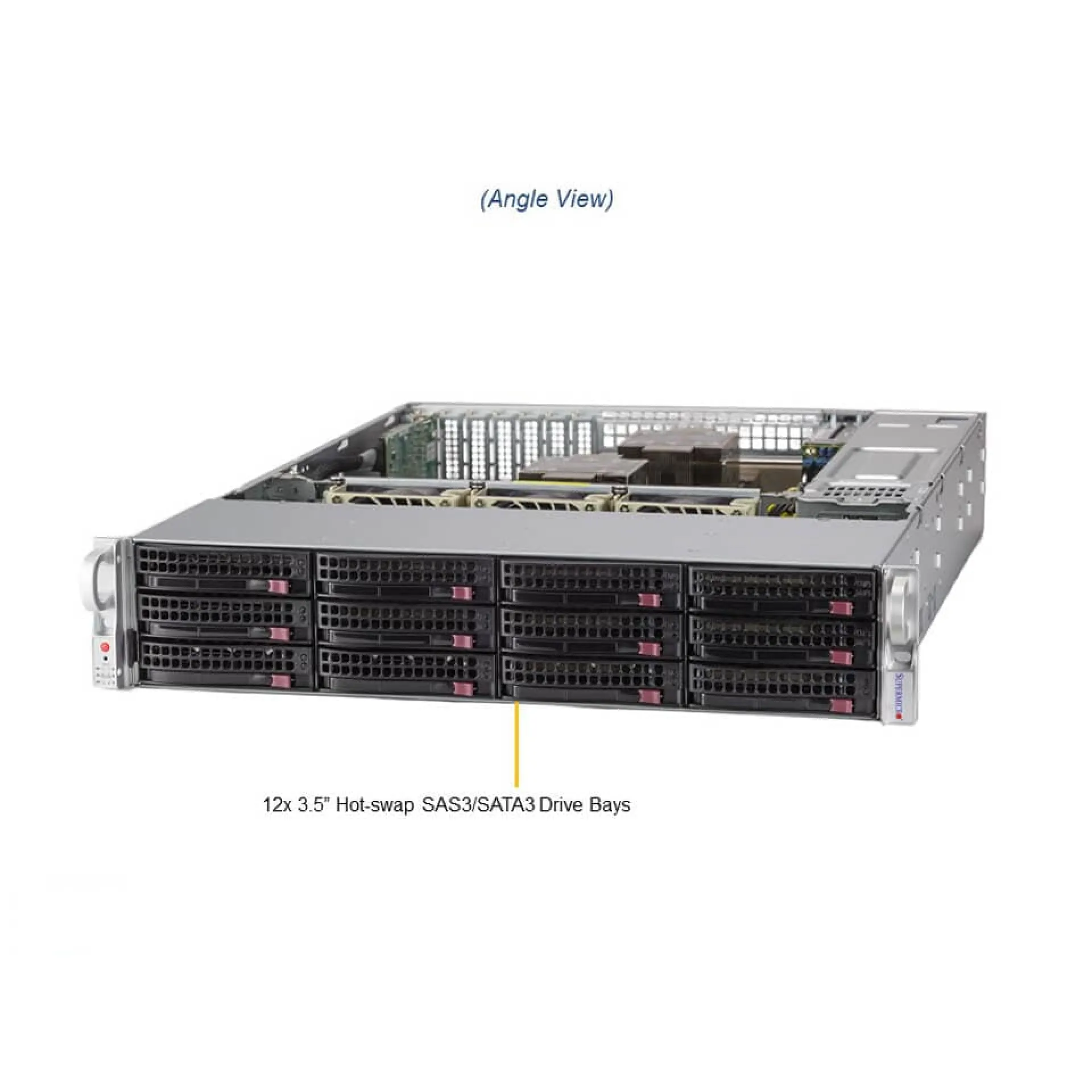 Supermicro SSG-620P-ACR12L angle view