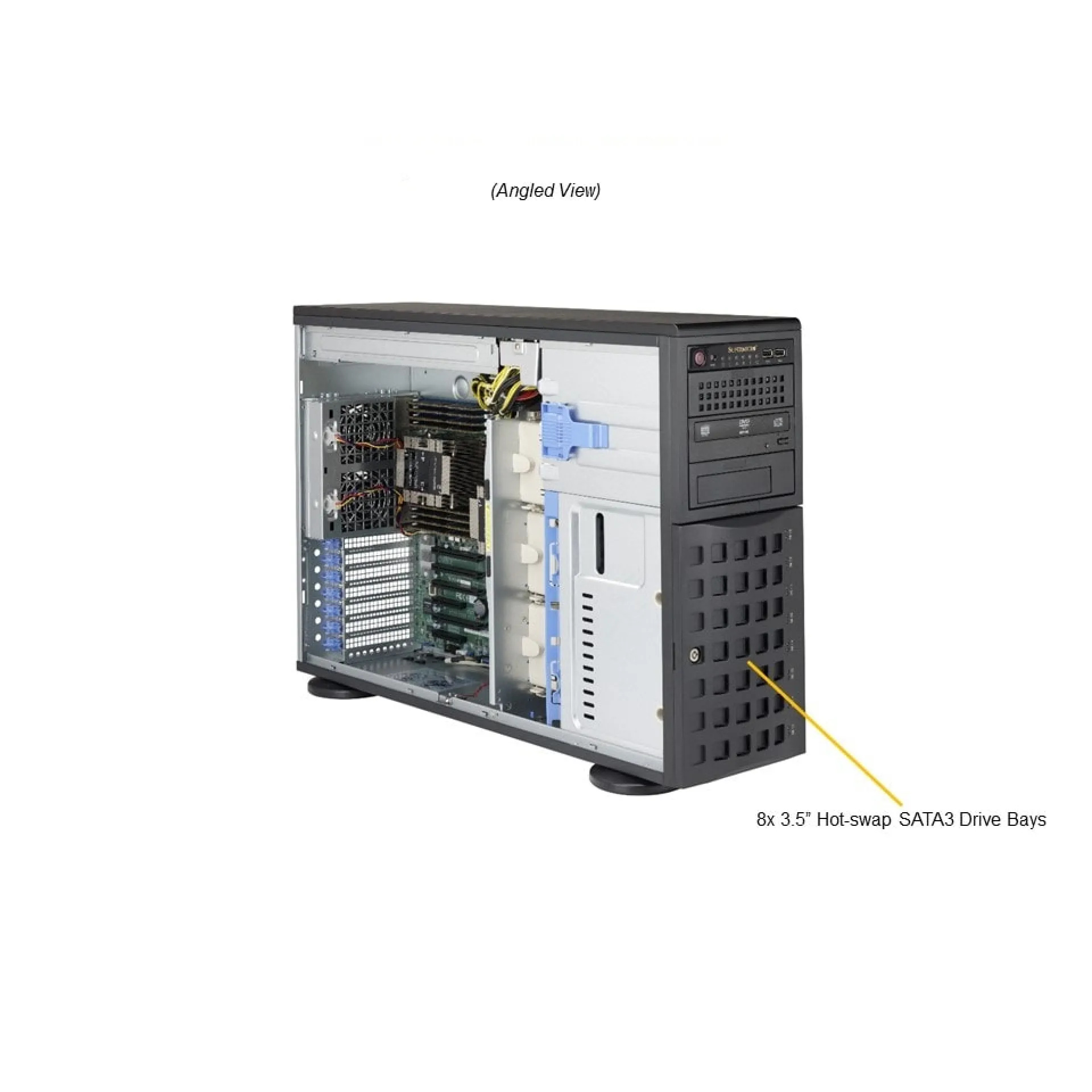 Supermicro SYS-7049P-TR angle view