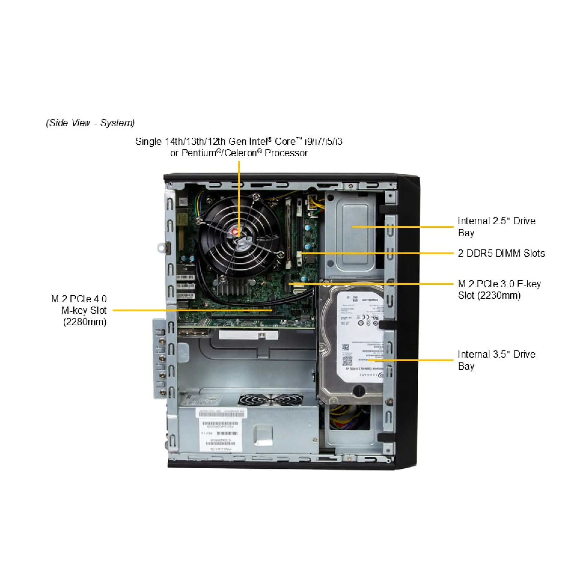 Supermicro SYS-521AD-TN2 side view