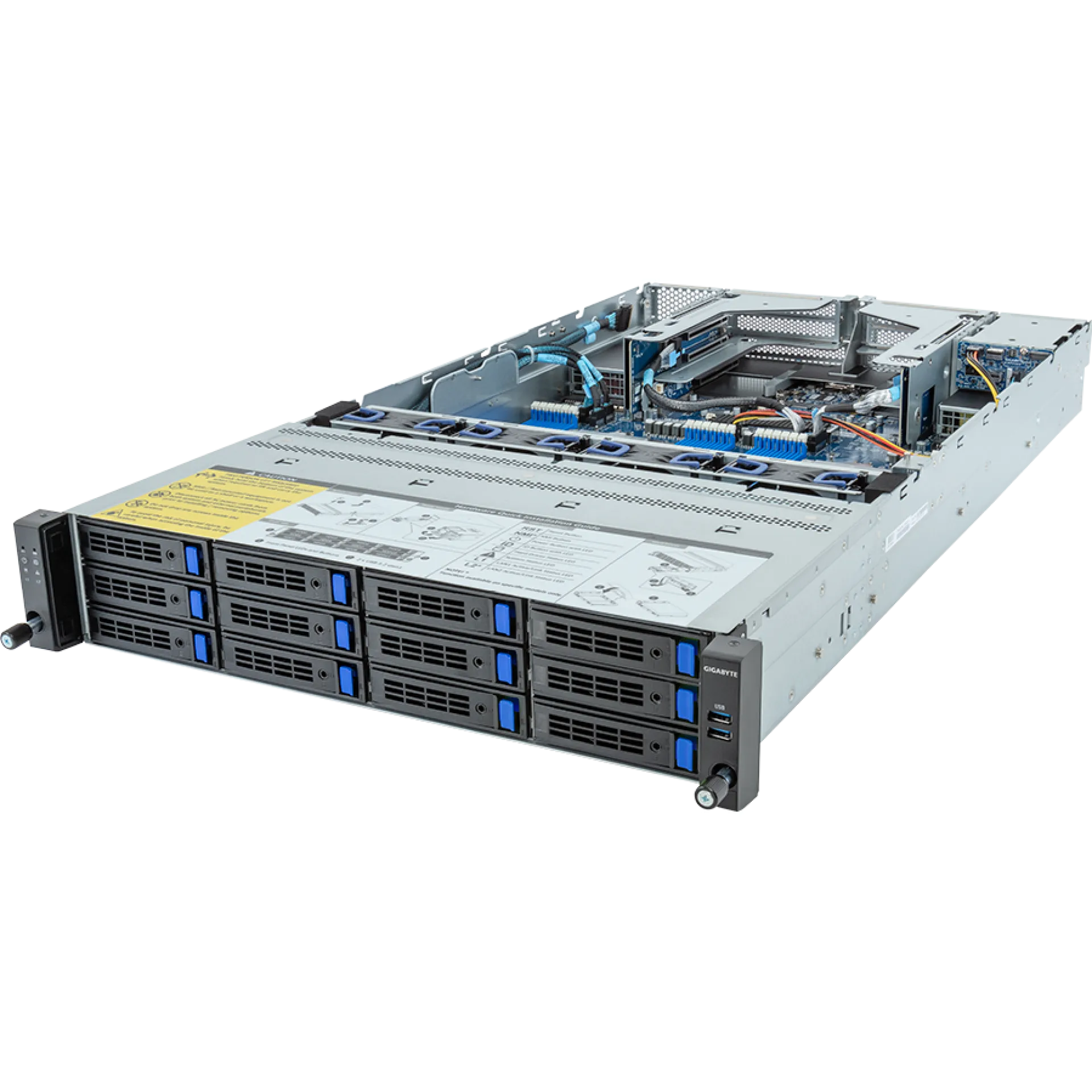 Gigabyte R283-Z91-AAV2 angle view