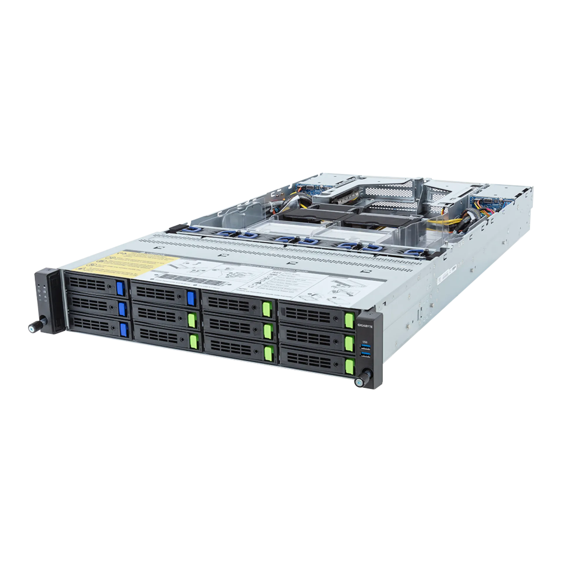 Gigabyte R283-Z97-AAF1 angle view