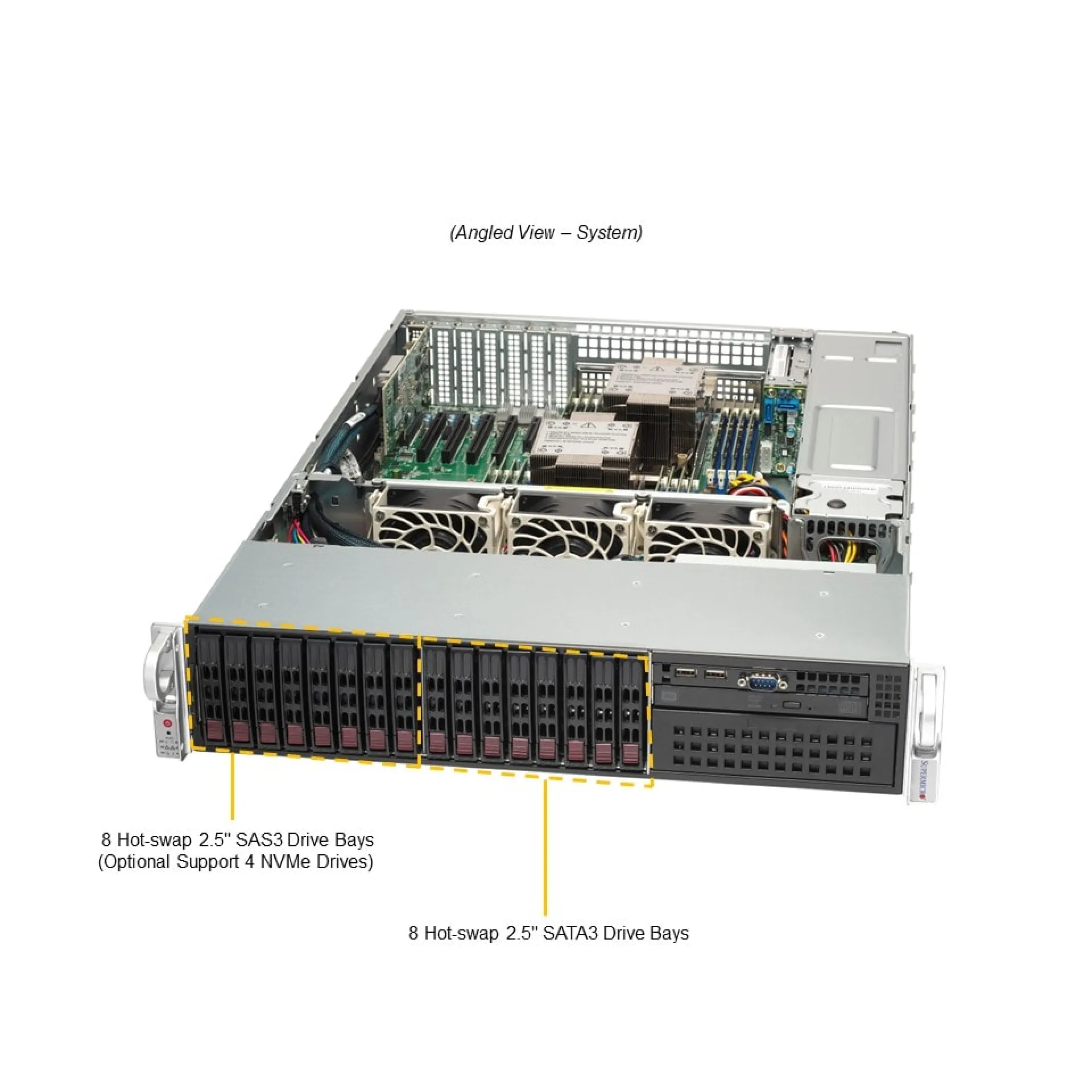 Supermicro SYS-221P-C9R angle view