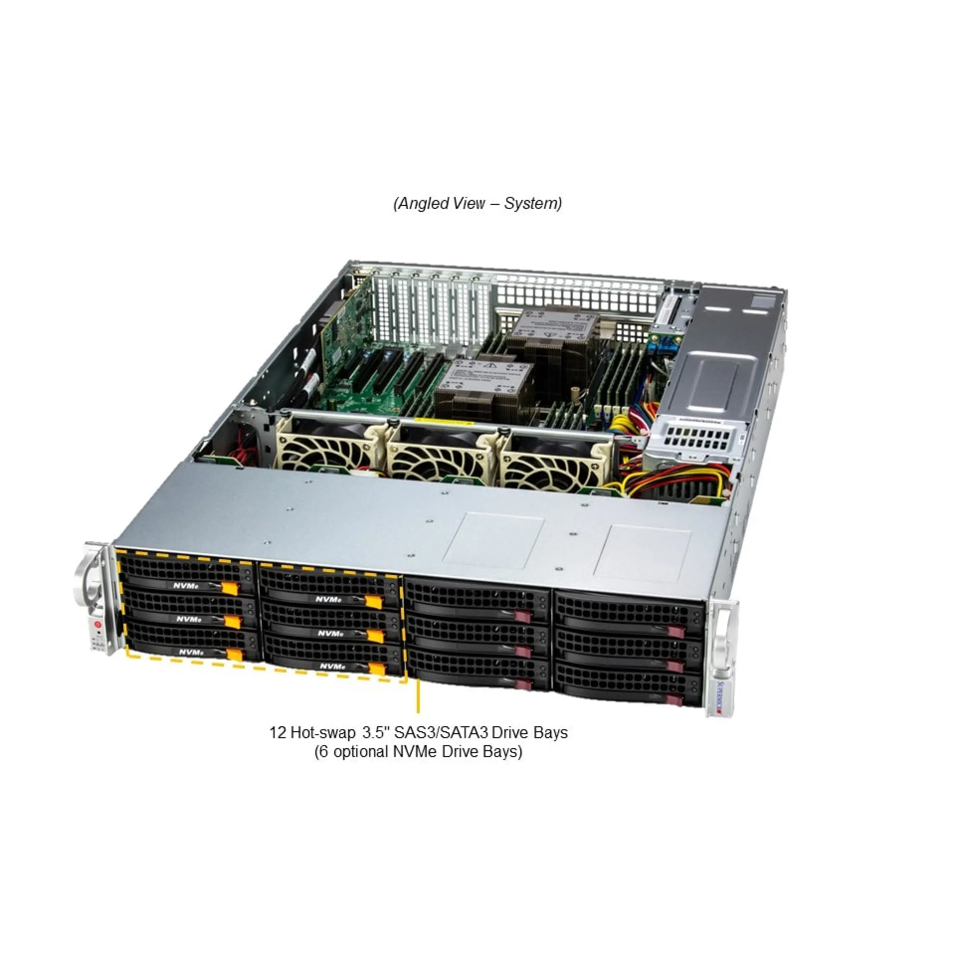 Supermicro SSG-621E-ACR12H angle view