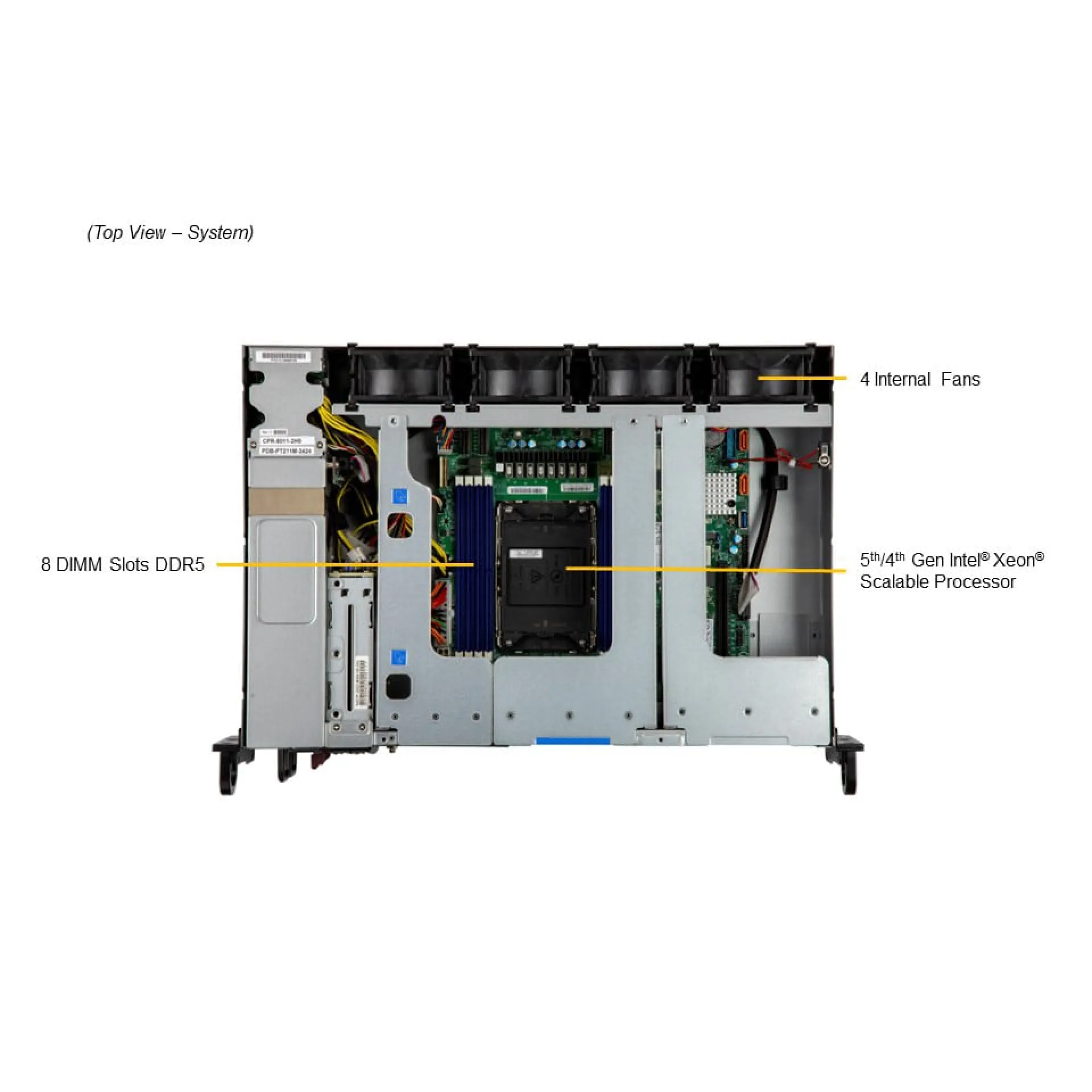 Supermicro SYS-211E-FRN2T top view
